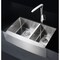 Anzzi Elysian Farmhouse 33" 60/40 Double Bowl Kitchen Sink in Brushed Satin K-AZ3320-4A - alternate 4